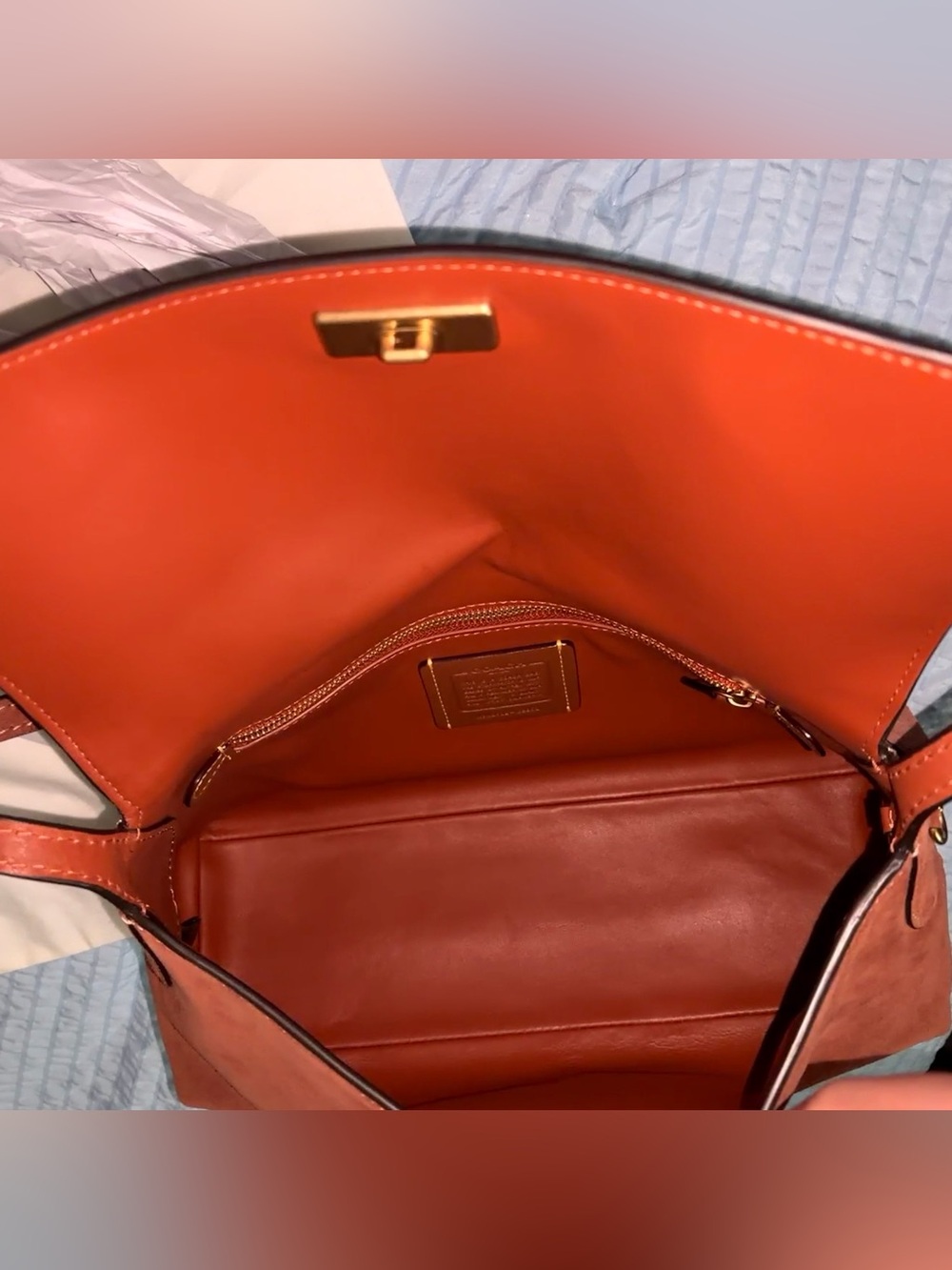 Coach Chelsea 30 Clay Suede/Brass - Picture 8 of 12